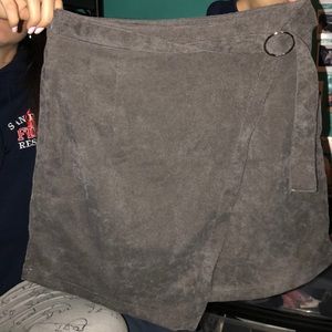 grey corduroy skirt